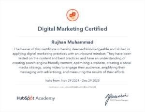 digital marketing certifiacte